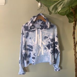 Comfy Cropped Tie Dye Calvin Klein Hoodie